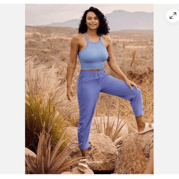 Athleta Arrival Pant Dark Adonis Blue Purple Ankle Straight - SZ 12 - Picture 1 of 8